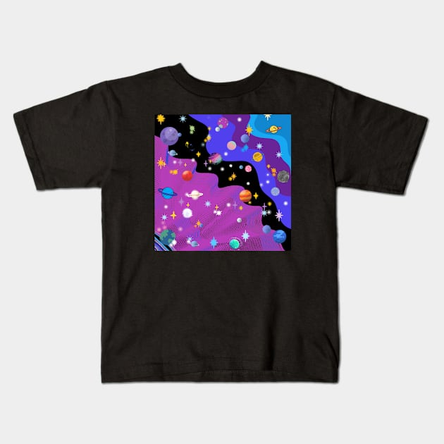 a space traveler Kids T-Shirt by zzzozzo